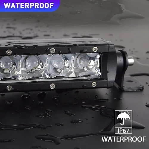 Vista 5 de Willpower Barra de luz LED de 19 pulgadas, 90 W, de una sola fila, foco delgado, luces LED todoterreno, luces de trabajo antiniebla para camiones