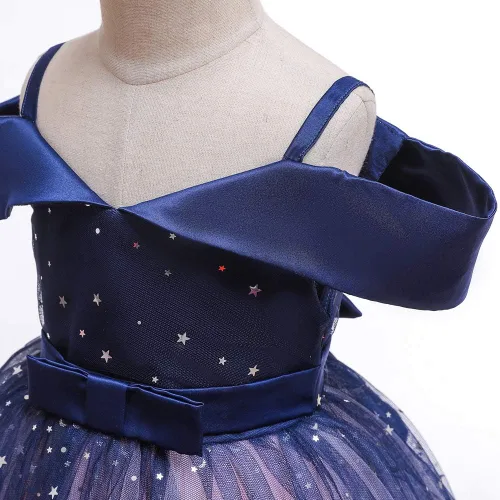 Vista 5 de Cichic - Vestido navideño de fiesta sin mangas para niñas