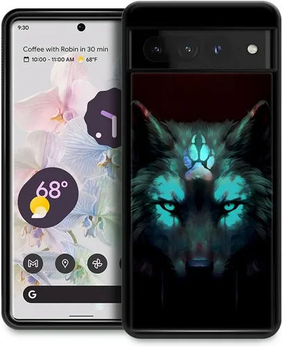 Vista 40 de CARLOCA Funda compatible con Samsung Galaxy S23 Plus, diseño gráfico de identidad negro espiritual lobo, a prueba de golpes, antiarañazos