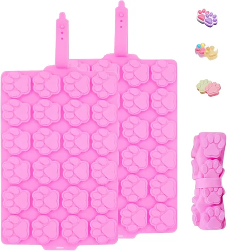 Vista 11 de 2 moldes de silicona, moldes de golosinas para perros, para hornear, moldes antiadherentes para huesos de perro para chocolate, dulces, pudín