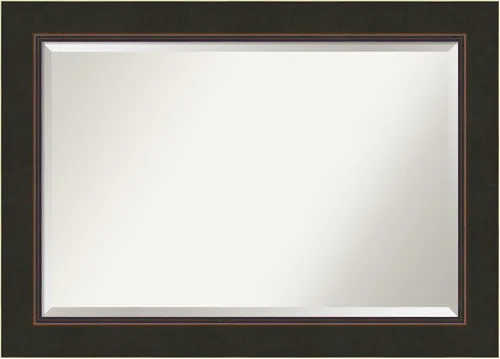 Vista 11 de Amanti Art Bathroom Mirror for Over Sink, Milano Vanity Mirror, Medium Casual Wood Frame, Hangs Horizonally and Vertically, Bathroom Wall Decor