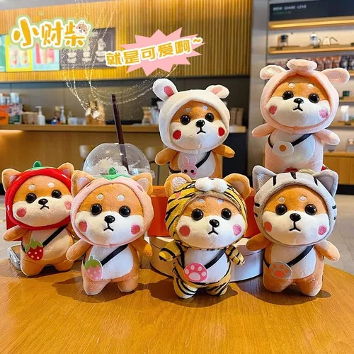 Vista 2 de HSYHERE Llaveros Shiba Inu de uso súper lindo para hombres y mujeres, llavero de coche cadenas giratorias de 360 grados