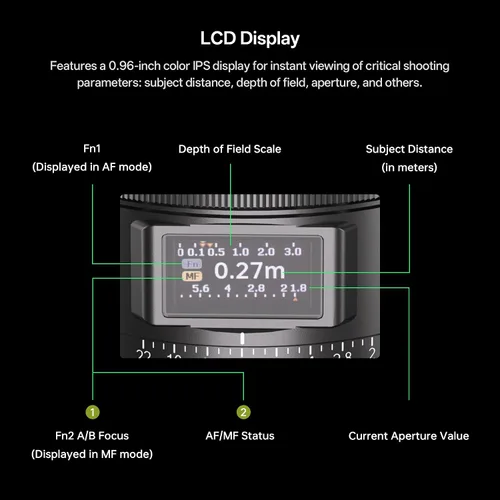 Vista 6 de VILTROX 16mm f/1.8 L Lens Full Frame Wide Angle Autofocus Lens with LCD Screen Compatible with L Mount Cameras Leica SL SL2 SL2-S SL3 SL3-S/Lumix S1