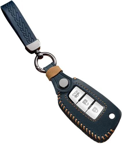 Vista 7 de SANRILY Funda de cuero para llavero para Nissan Rogue Sport Rogue S Rogue Select 2019 2018 Sylphy Pulsar Frontier plegable sin llave 2/3/4 botón