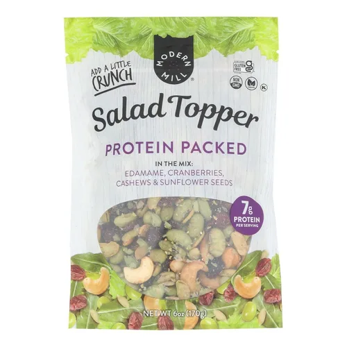 Vista 16 de Modern Mill Complemento para Ensalada Antioxidante de Gourmet Nut - Mezcla de Frutos Secos (Almendras), Arándanos Secos y Azucenas, Semillas