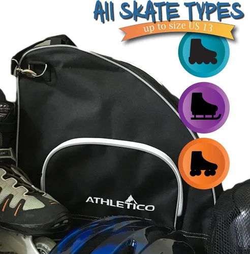 Vista 3 de Athletico Bolsa de hielo y patines en línea de alta calidad - Lleva hielo, patines y patines en línea para niños y adultos