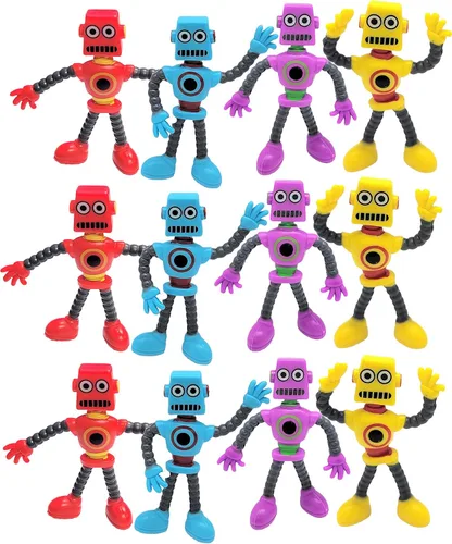 Vista 10 de Zugar Land Juguetes de alienígena verde flexible de 3.75 pulgadas (paquete de 12) figuras de goma flexibles sensoriales para aliviar el estrés. Gran