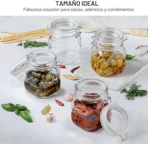 Vista 2 de Bormioli Rocco Fido - Tarro de vidrio para almacenamiento, 25.25 onzas