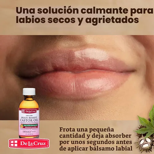Vista 6 de De La Cruz Aceite de ricino puro hidratante para cabello y piel, 2 onzas líquidas (paquete de 3)