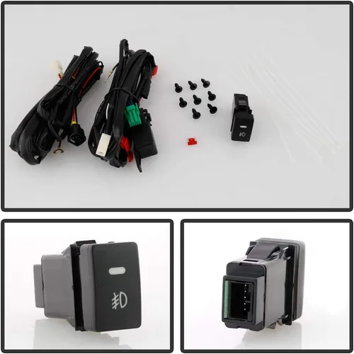 Vista 5 de ACANII - Para Honda Civic Coupe/Sedan 2019-2021 luces antiniebla LED parachoques luces de conducción con interruptor par conjunto conjunto