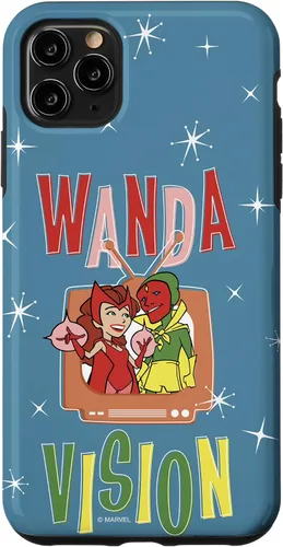 Vista 13 de Marvel WandaVision Wanda & Vision Retro TV Artwork - Carcasa para iPhone 17