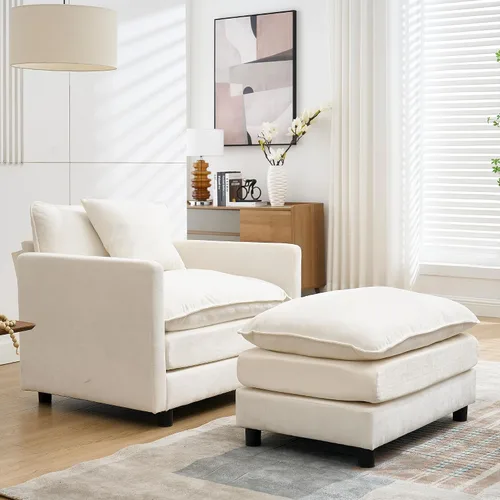 Vista 13 de Tumbona con botones para interiores, tumbona de terciopelo con patas y almohada, respaldo enrollado sin brazos, sofá reclinable para sala de estar