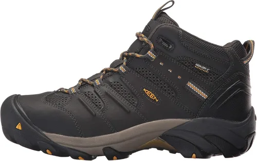 Vista 10 de Botas de trabajo impermeables con puntera de acero de altura media Lansing Mid para hombre, de KEEN Utility marrón (Cascade Brown/Brindle)