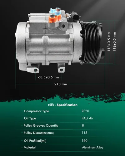 Vista 29 de SCITOO Compresor de CA para T-oyota Yaris 1.5L 2007 2008 2009 2010 2011 2012 2013 AC Compressor 639839 157318 158318 6512467