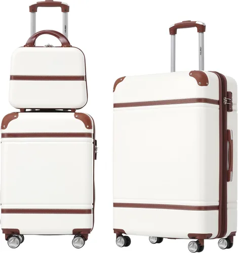 Vista 225 de Merax Equipaje, maleta extensible rígida con ruedas giratorias ligeras, Negro -, 40/48/52