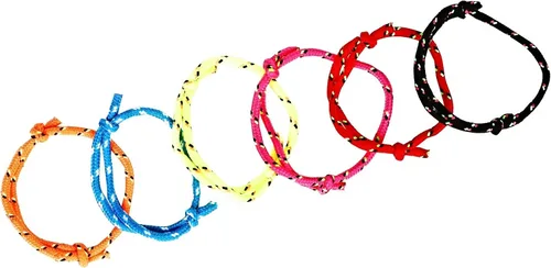 Vista 3 de Funiverse Paquete de 200 pulseras trenzadas de la amistad, surtido de 6 colores, colores neón brillantes para regalos de fiesta, carnavales