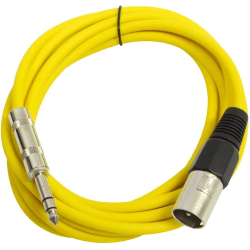 Vista 7 de Seismic Audio - SATRXL-M2 - Cable de conexión XLR verde de 2 pies macho a 1/4" TRS