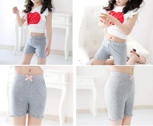 Vista 5 de CHUNG Pantalones cortos de baile para niñas pequeñas y grandes, para jugar debajo del vestido, falda, uniforme escolar, paquete de 4, 2-9 años