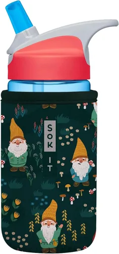 Vista 141 de Sok It BotlSok Funda para botella de agua con cubierta de neopreno aislante (Floral abstracto, se ajusta a CamelBak o Nalgene de 12 onzas)
