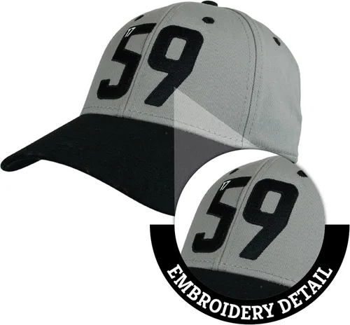 Vista 3 de Guinness 59 Gorra de béisbol ajustable gris y negro