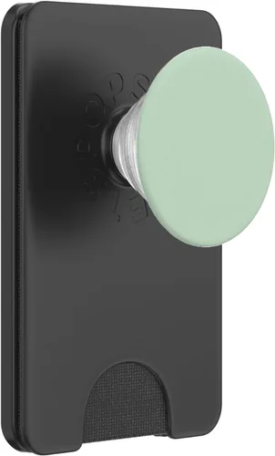 Vista 7 de Luz verde menta – popsockets agarre y soporte para teléfonos y tabletas, Negro