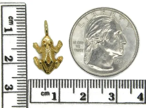Vista 2 de Frog 14k Yellow Gold Charm pendant