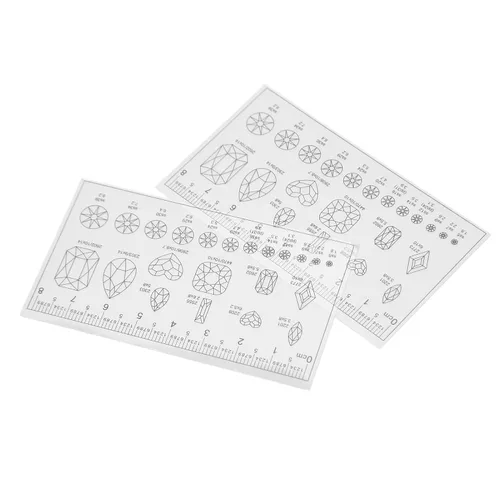 Vista 8 de Regla de medición de uñas, 10 piezas, ultra fina, flexible, material de PVC, 0.5 in de longitud