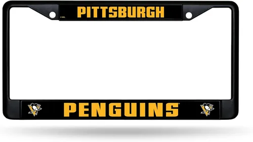 Vista 11 de Rico Industries NHL Hockey Anaheim Ducks - Marco cromado negro con insertos de plástico, 12 x 6 pulgadas, accesorio para automóvil o camión