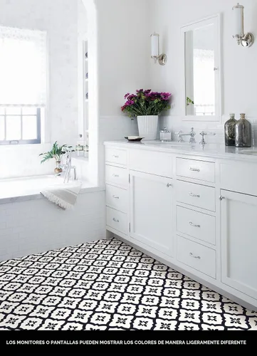 Vista 4 de FloorPops FP2480 Comet - Azulejos adhesivos para el suelo, color negro
