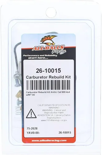 Vista 4 de All Balls Kit de reconstrucción de carburador (26-10015) compatible con/reemplazo para Arctic Cat 500 4x4 con MT 2000, Multi