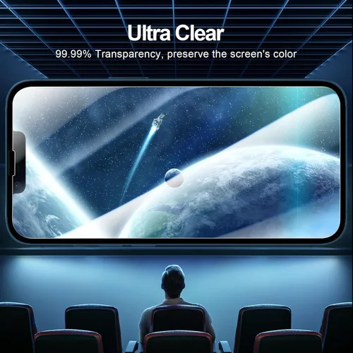 Vista 56 de NEW'C Paquete de 3 protectores de pantalla de privacidad para iPhone Air/iPhone 17 Air (6.5 pulgadas), película de vidrio templado antiespía