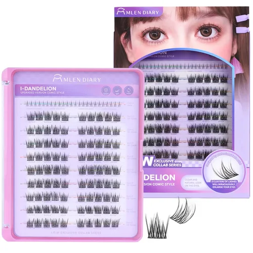 Vista 22 de MLEN DIARY Kit de 80 racimos de pestañas naturales, rizo C, kit de extensiones de pestañas con pinzas removedoras de pestañas de 0.335-0.492 in
