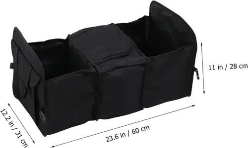 Vista 3 de SUPVOX Caja plegable para vehículo contenedor de comestibles Suv Trunk Organizer Coches Coches Auto Car Trunk Organizer Collapse Storage Bins Funda