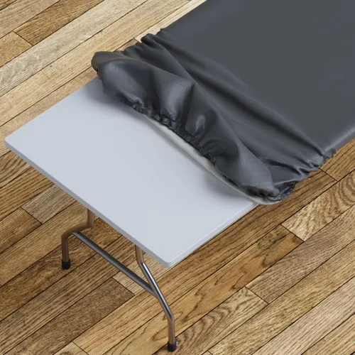 Vista 23 de Sorfey Mantel ajustado con elástico, vinilo con parte trasera de franela, se adapta a mesa de 24 x 48 pulgadas, rectangular, a prueba de agua, fácil