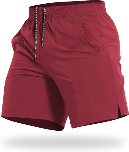 Vista 18 de CANGHPGIN Pantalones cortos deportivos de entrenamiento para hombre de 7 pulgadas / 5 pulgadas, de secado rápido, pantalones cortos de correr
