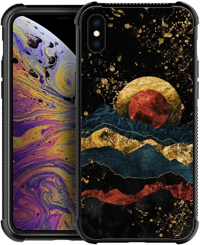Vista 7 de DJSOK Funda compatible con iPhone 7/8 Plus, diseño con patrón de parachoques trasero, esquinas reforzadas contra arañazos, esquinas reforzadas