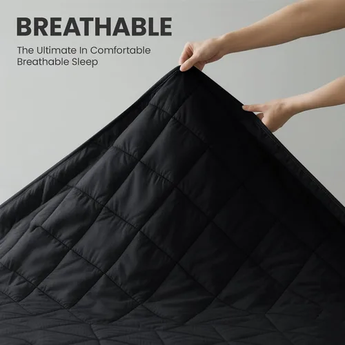 Vista 2 de Protector de colchón tamaño individual, protector de colchón impermeable ajustable hasta 16 pulgadas de profundidad, funda de colchón suave