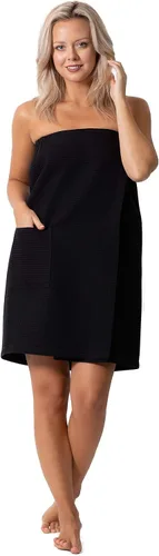 Vista 21 de Robe Direct Quick Dry, Lightweight Waffle Spa/Bath Wrap with Adjustable Closure & Elastic Top