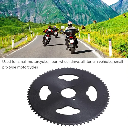 Vista 3 de Piñón trasero de acero T8F 74T, piñón trasero de 1.181 in, piñón trasero de motocicleta para motocicleta pequeña, vehículo todo terreno