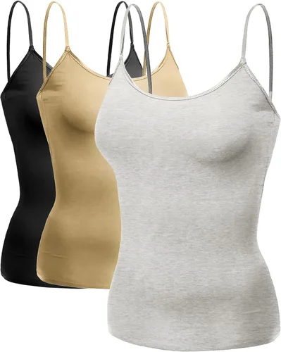 Vista 33 de Emmalise Camiseta de mujer con brasier integrado, soporte de tela sin varillas, camisola corta