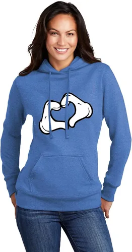 Vista 15 de Go All Out Mickey Heart Hands - Sudadera con capucha para hombre y mujer Negro