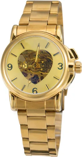 Vista 12 de Reginald Relojes para mujer, reloj de vestir casual a la moda, impermeable, con esfera de esqueleto de mariposa, reloj mecánico automático Negro2