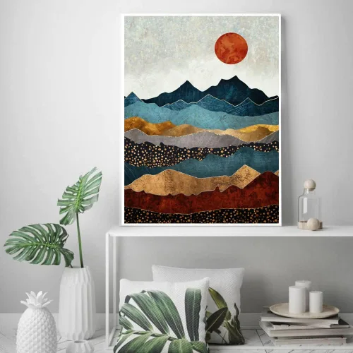 Vista 2 de XWJJ Kit de pintura de diamantes de montaña, kit de arte de diamantes para adultos, taladro redondo completo (16 x 20 pulgadas), pintura de paisaje