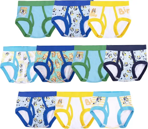 Vista 7 de Bluey Calzoncillos para niños de 100% Algodón Peinados, Tallas 18m, 2/3t, 4t, 4, 6 y 8 Paquete de 7 Bluey