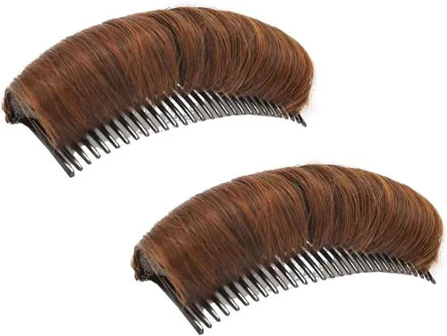 Vista 7 de Peluca esponjosa almohadilla para el cabello moño invisible con clip de pelo falso Bump It Up Volumen Base de cabello Insertar accesorios