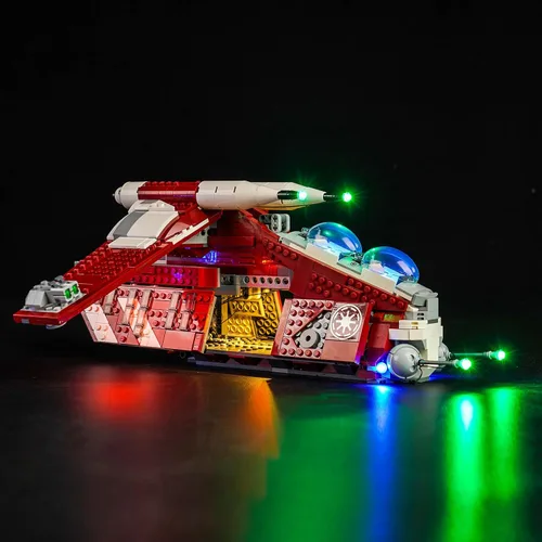 Vista 6 de VONADO Kit de luces LED para LEGO Coruscant Guard Gunship 75354, juego de iluminación creativa con control remoto, accesorios compatibles con LEGO