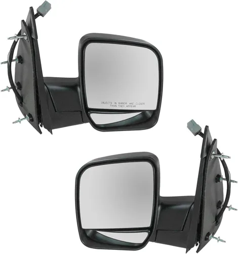 Vista 70 de TRQ Conjunto de 2 piezas de espejo lateral para conductor y pasajero, ajuste eléctrico, sin calefacción, sin memoria, color negro, compatible