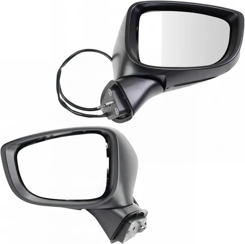 Vista 52 de TRQ Conjunto de 2 piezas de espejo lateral para conductor y pasajero, ajuste eléctrico, sin calefacción, sin memoria, color negro, compatible