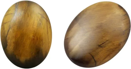 Vista 7 de SUNYIK Piedra energética ovalada, piedras pulidas para preocupaciones en el bolsillo de la palma, cristal curativo, obsidiana negra de 1.7 pulgadas