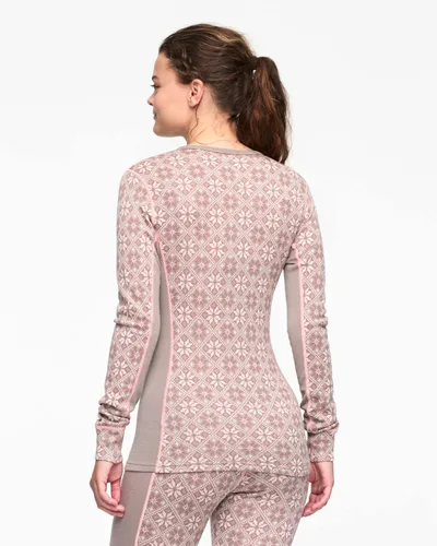 Vista 4 de Kari Traa Rose - Camiseta térmica de manga larga para mujer, 100% lana merina, ajustada, de punto